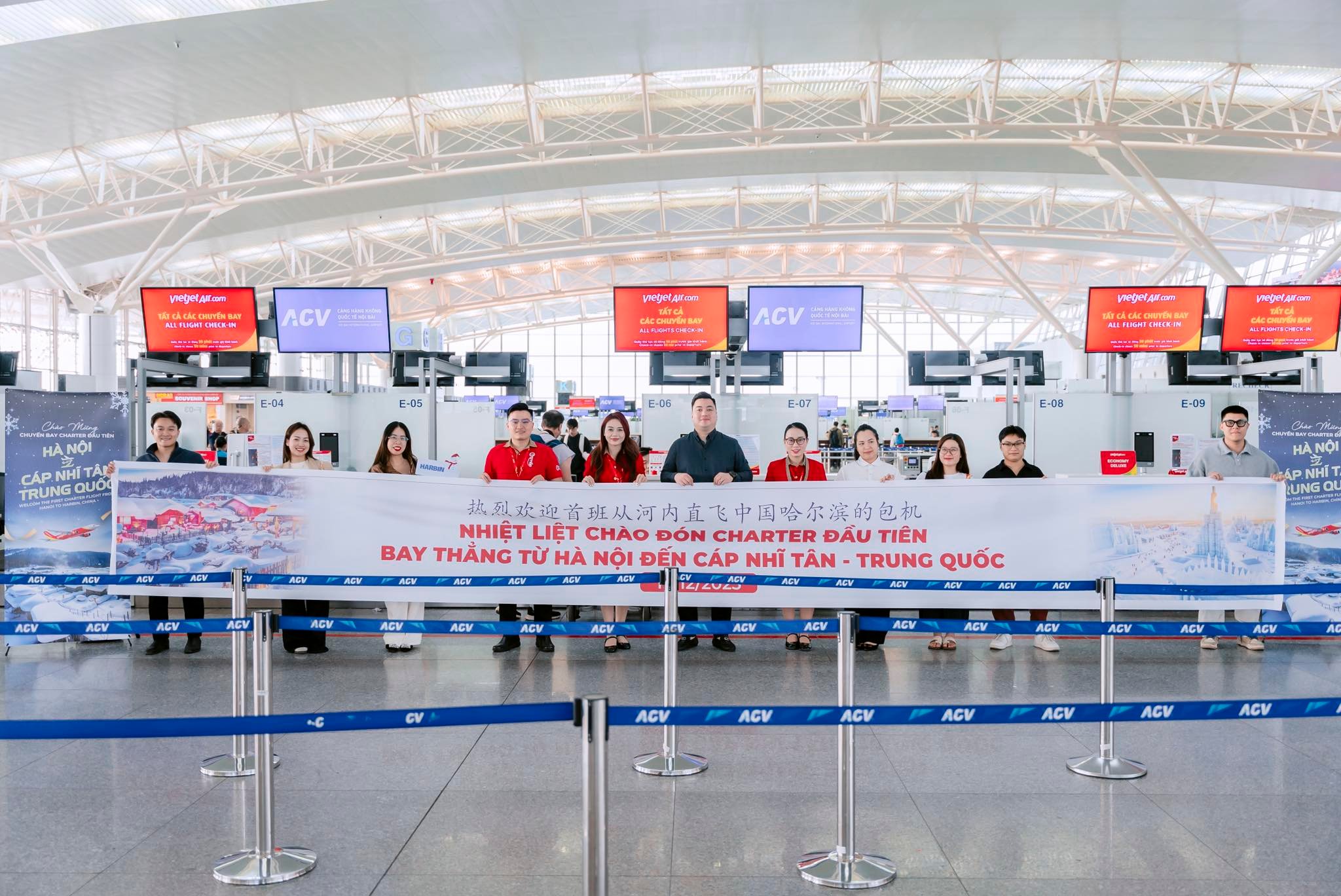 CHÀO MỪNG CHUYẾN CHARTER BAY THẲNG ĐẦU TIÊN ĐẾN CÁP NHĨ TÂN