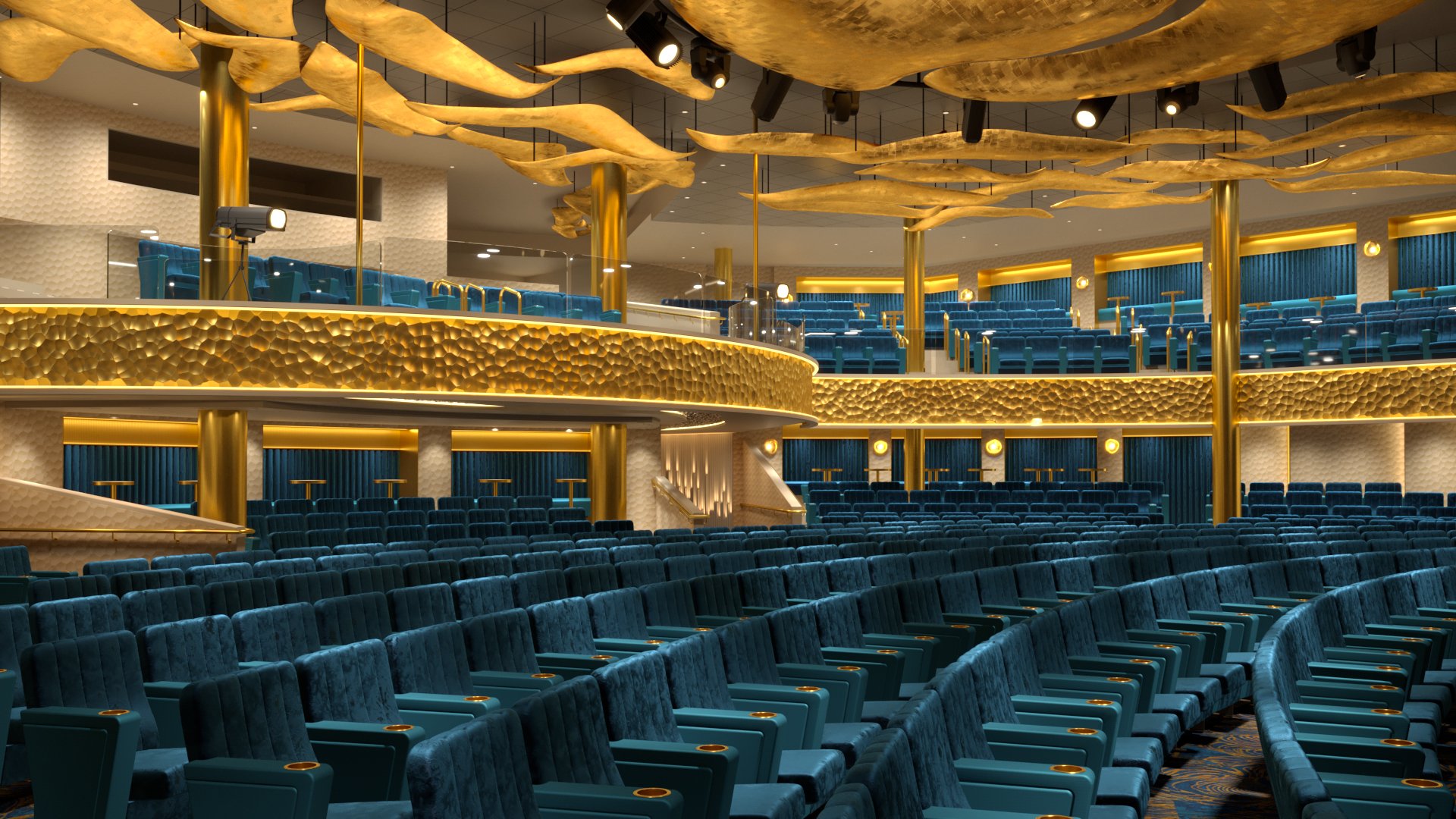 Sân khấu biểu diễn nhạc kịch phong cách Broadway hoành tráng tại Nhà hát Lớn AIDA Flower City