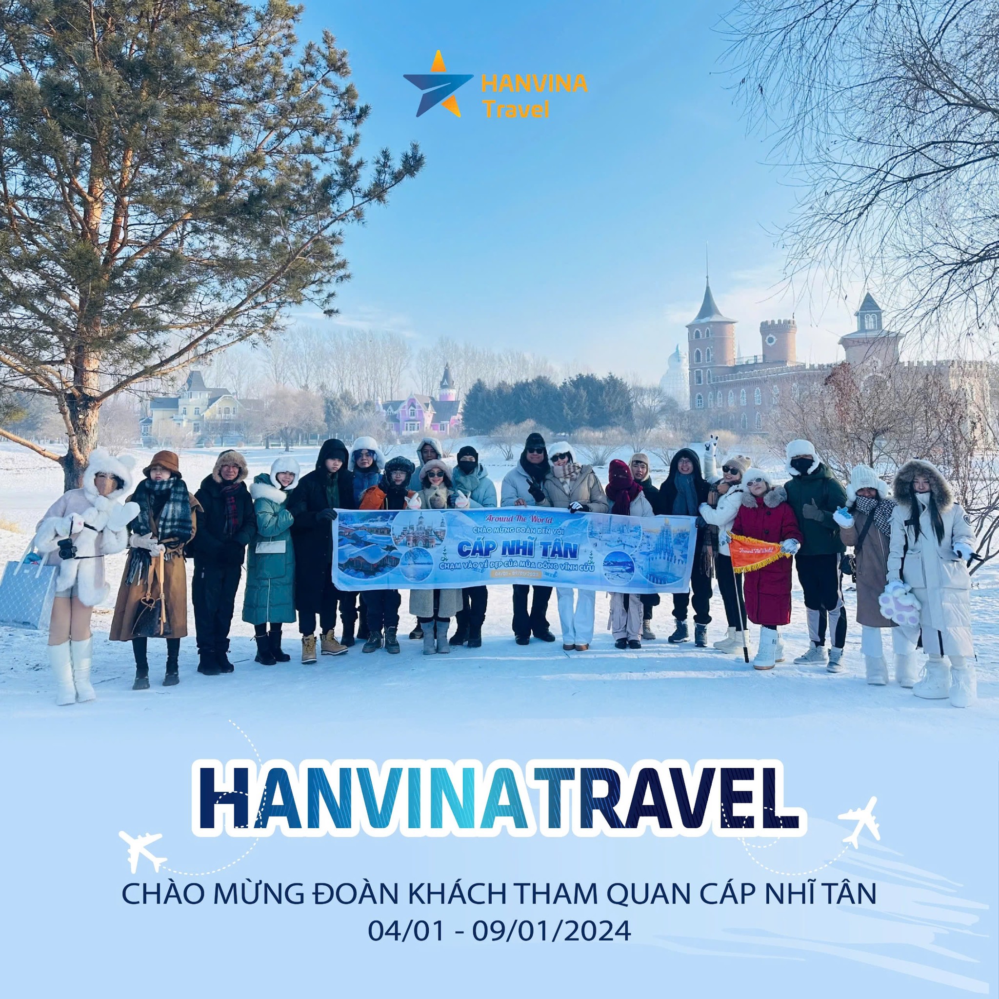 Toàn cảnh thế giới tuyết trắng tại Cáp Nhĩ Tân qua ống kính của du khách HanVina Travel.