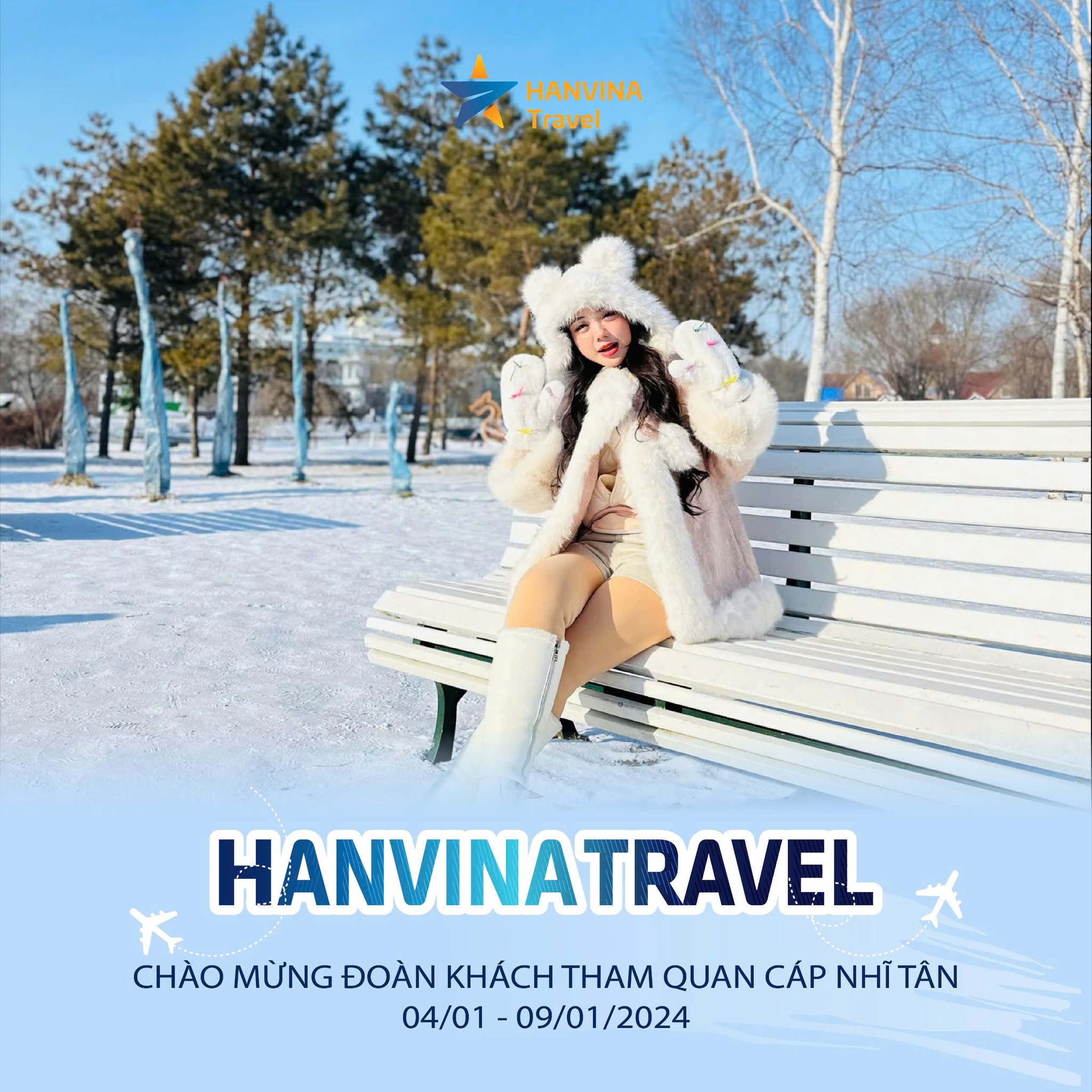 Toàn cảnh thế giới tuyết trắng tại Cáp Nhĩ Tân qua ống kính của du khách HanVina Travel.