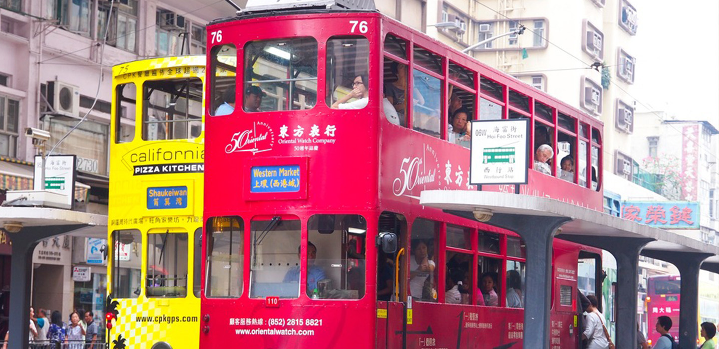 Phương tiện xe điện ding ding di chuyen công cộng tại Hong Kong