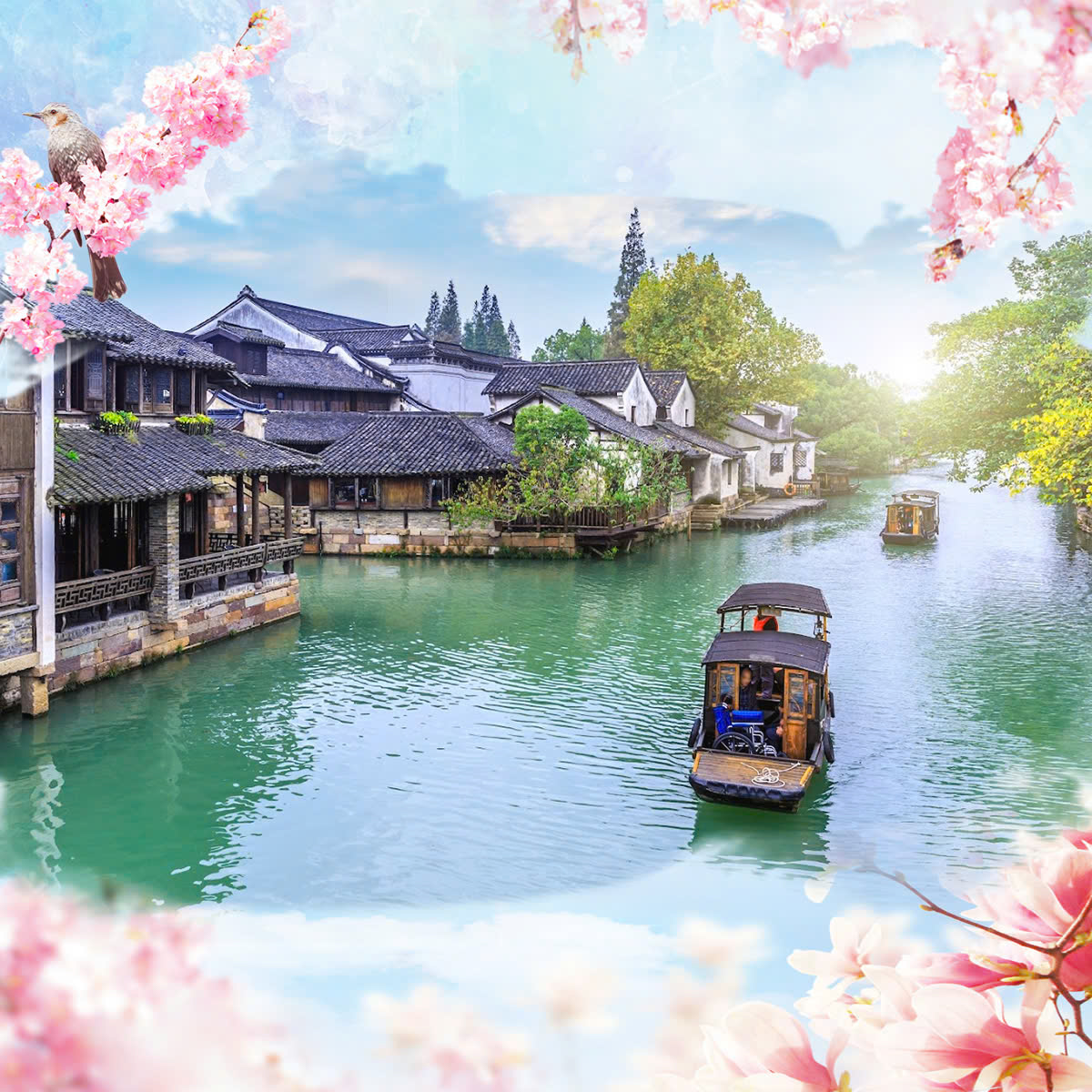 Bến Thượng Hải về đêm, nơi ánh đèn lung linh phản chiếu trên mặt nước tạo nên vẻ đẹp huyền ảo.